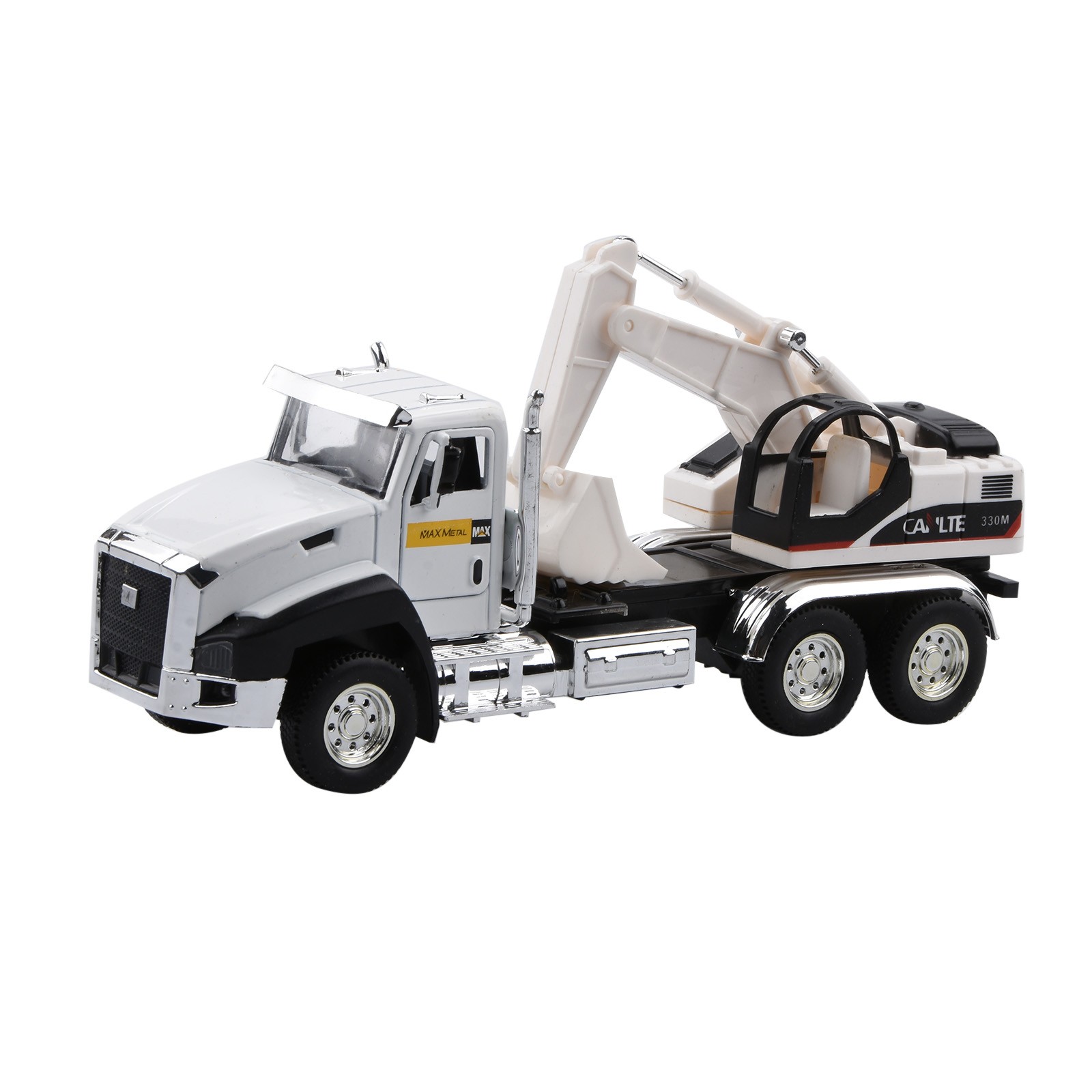 1:50 Engineering Alloy Truck Model Car Kid Toy Vehicle Gift/Decoration Pull Back