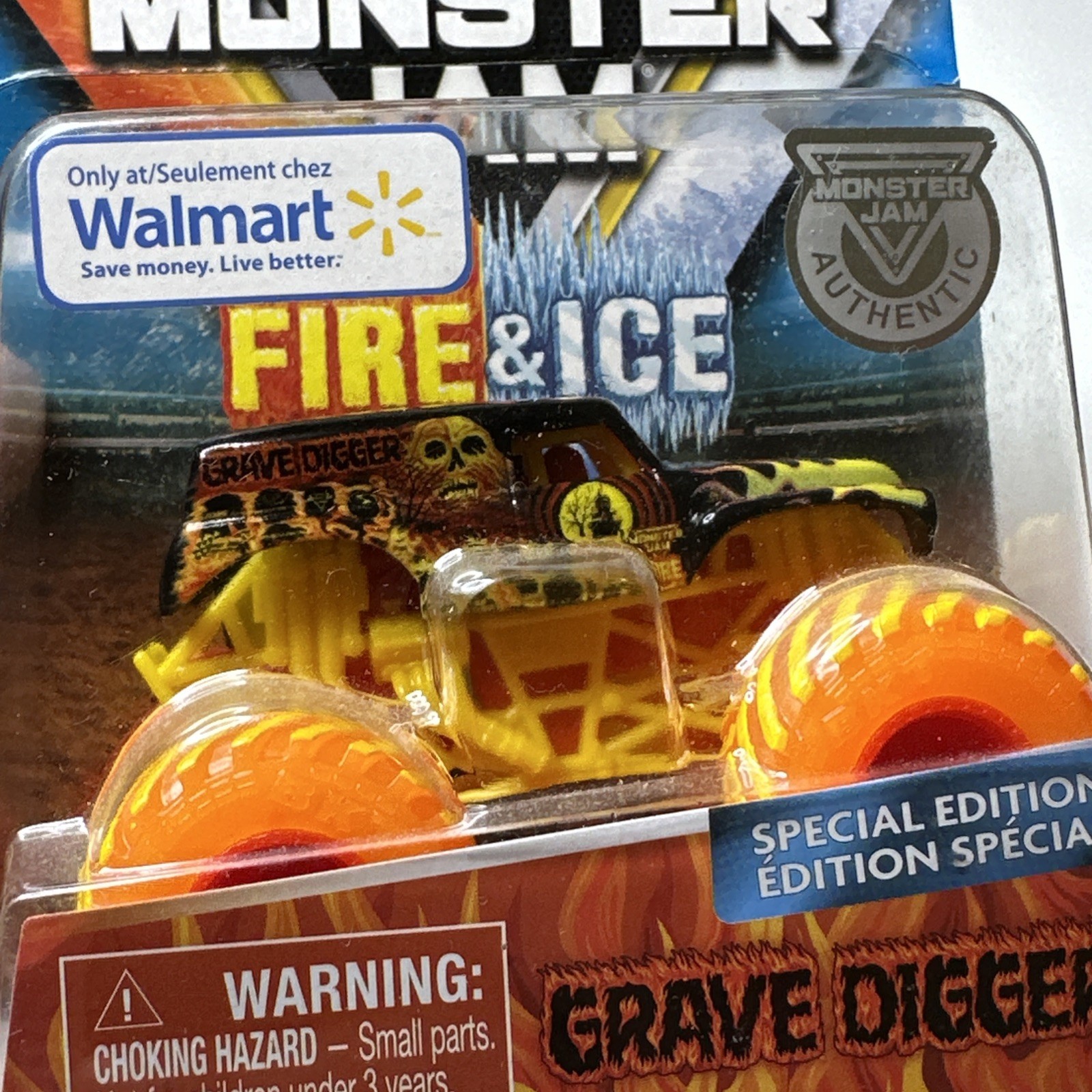 Spin Master Monster Jam Fire & Ice Grave Digger Special Edition 1:64 Diecast