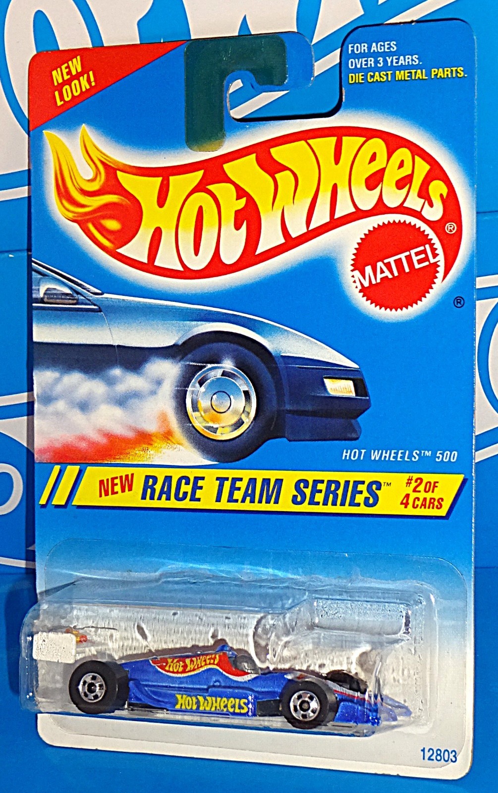 Hot Wheels 1995 Race Team Series #276 Hot Wheels 500 Mtflk Light Blue w/ BWs