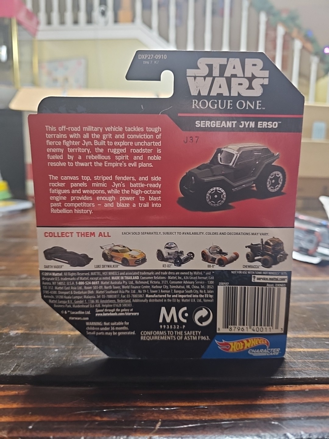Hot Wheels Star Wars Rogue One Character Car, Sergeant Jyn Erso