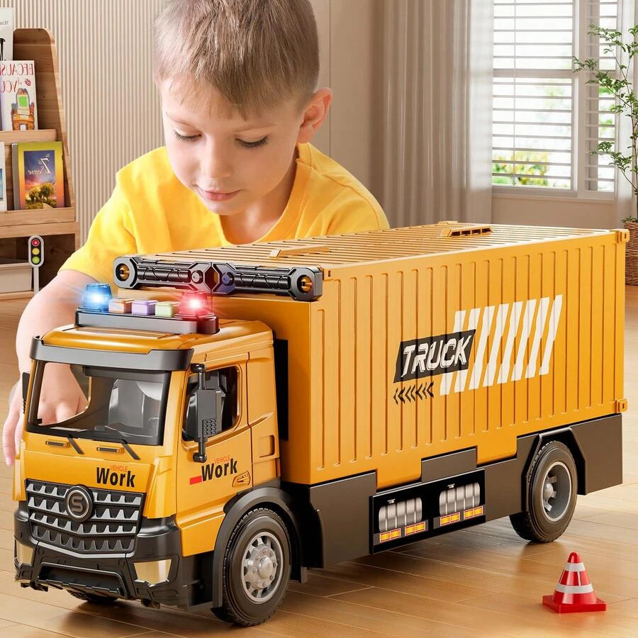 Kids Construction Truck Toys 3-8 Years, Carrier Crane Light Sound