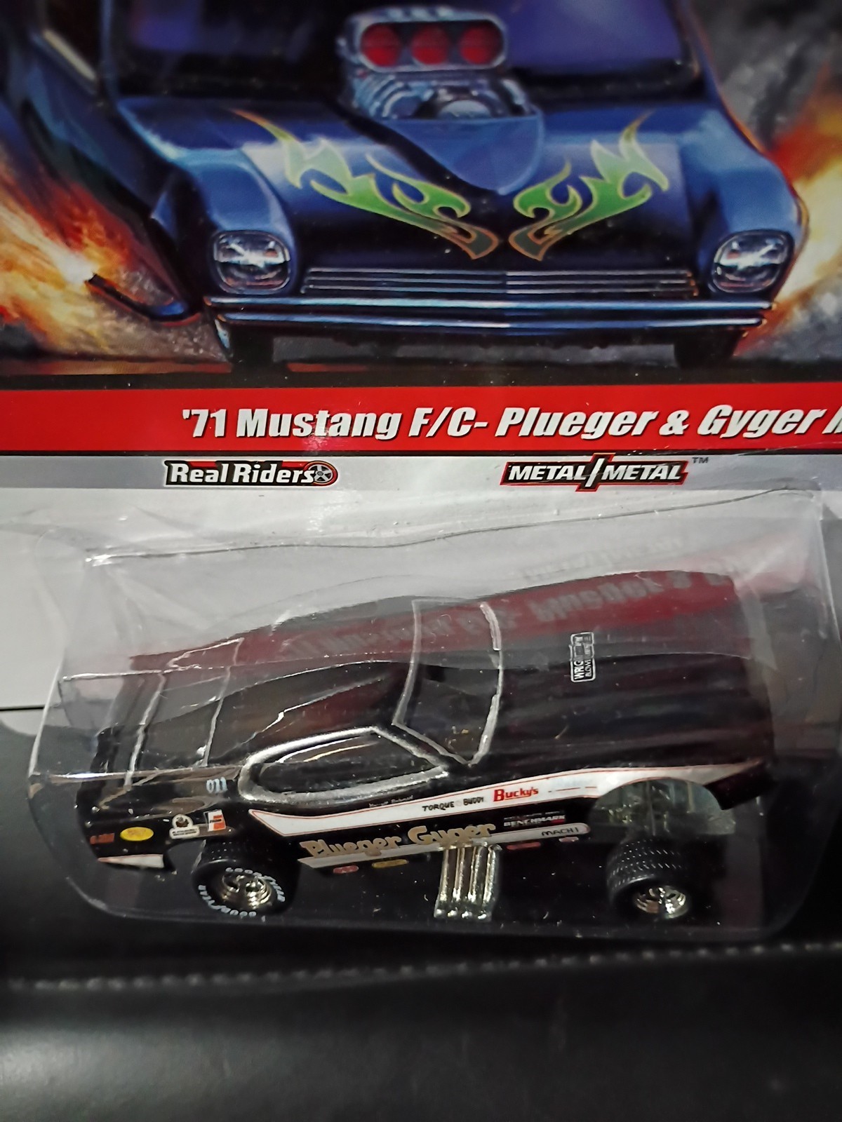 HOT WHEELS – DRAG STRIP DEMONS PLUEGER & GYGER 1971 FORD MUSTANG FUNNY CAR