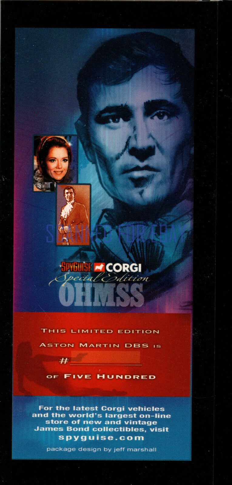 JAMES BOND CORGI OHMSS ASTON MARTIN DBS SPEC LTD ED SPY GUISE EDITION