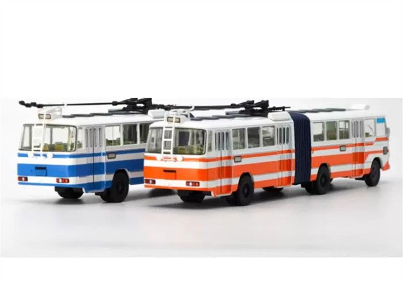 Auto-glimpse Shanghai Bus SK561G Articulated Trolley Bus 1:64 Model Metal Gift