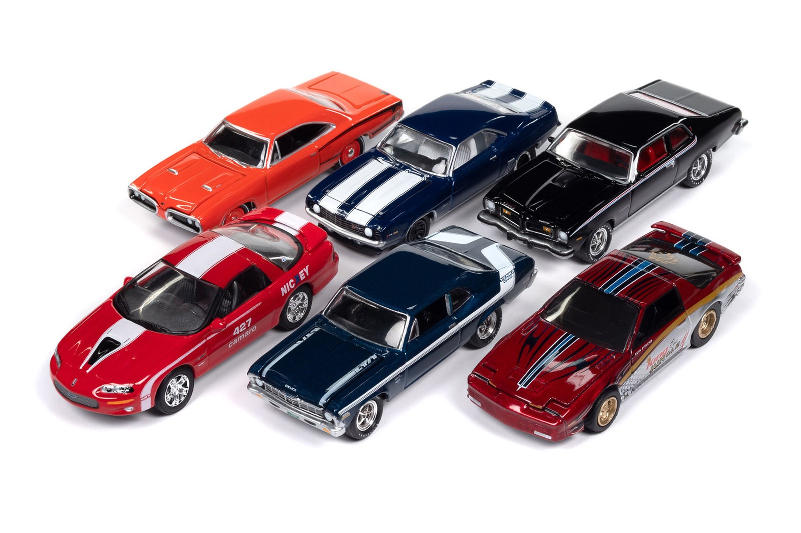 BOX OF 6 MUSCLE CARS USA 2025 RELEASE 1 SET A 1/64 JOHNNY LIGHTNING JLMC034/48A