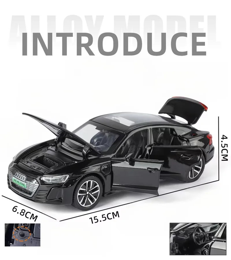 1:32 Audi RS E-Tron GT Alloy Car Model Diecast Metal Toy Sound Light Kids Gift