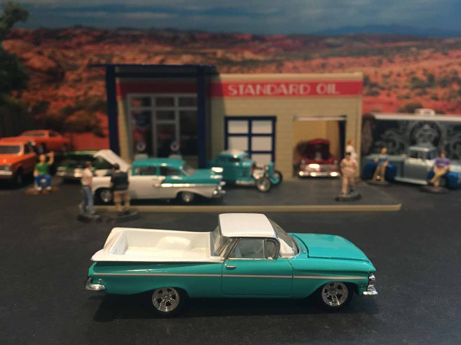 1:64 Hot Wheels Limited Edition 1959 59 Chevy El Camino Light Blue and White