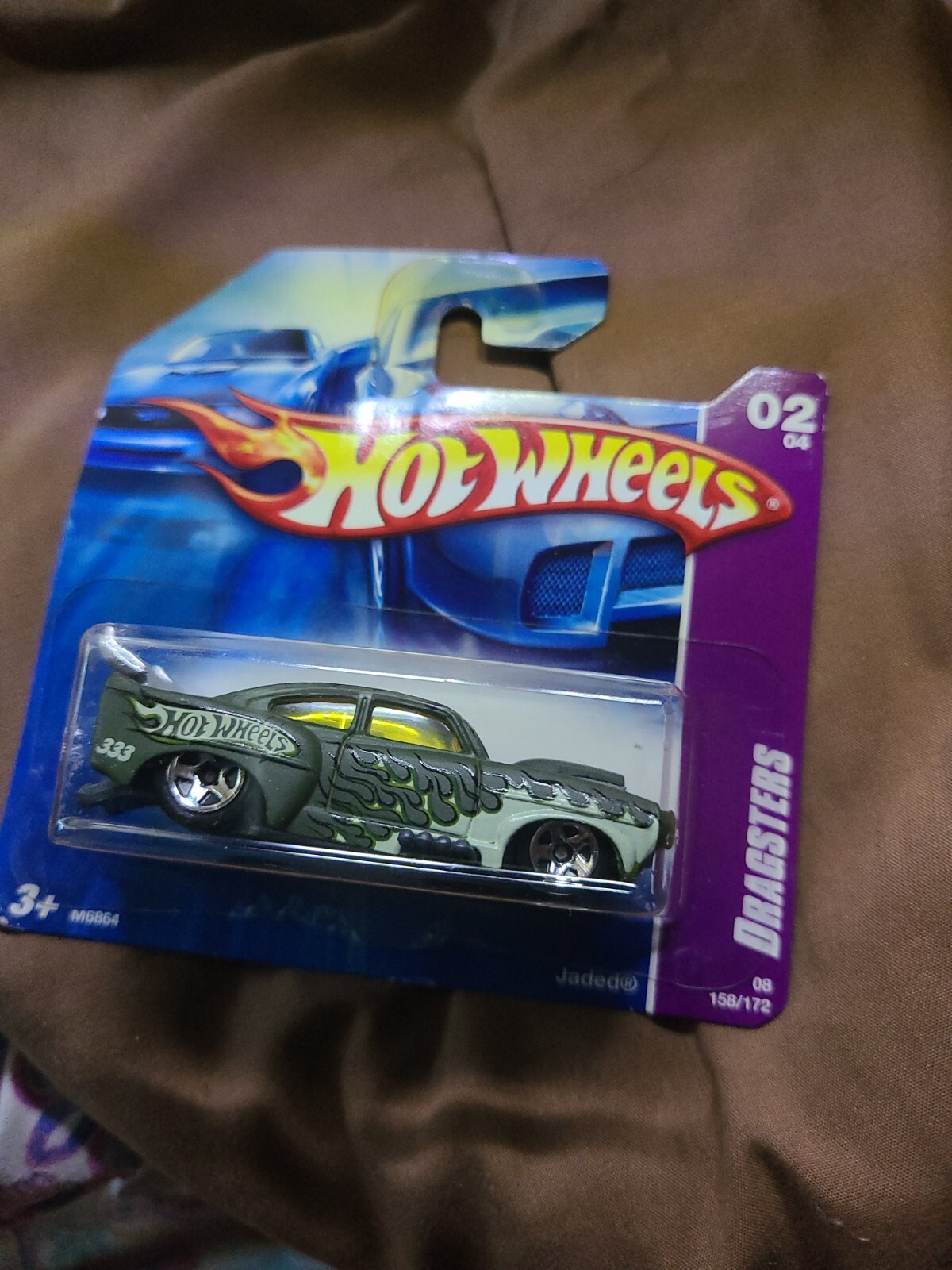 Hot Wheels 2008 Team Drag Racing Series 2/4 JADED (Army Green). Short card