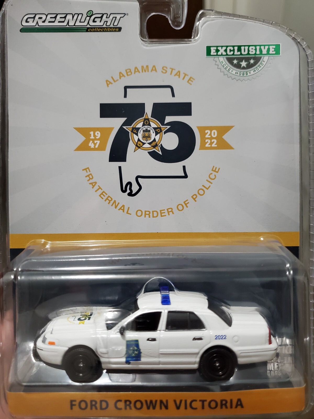 Greenlight 1/64th scale Alabama F.O.P. 2008 Ford Crown Victoria PI