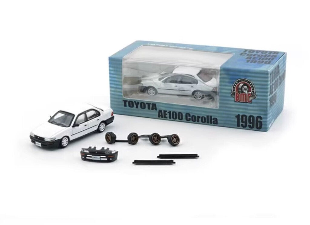 GB BM 1:64 White 1996 Corolla AE100 Sedan Accessory Model toy