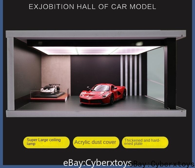 1:18 Extra Large Ceiling LED Car Model Display Case Exhibition Scene Parking Lot
