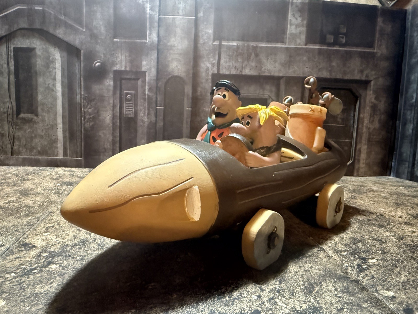 1/16 scale Barney Rubble and Fred Flintstones going golfing