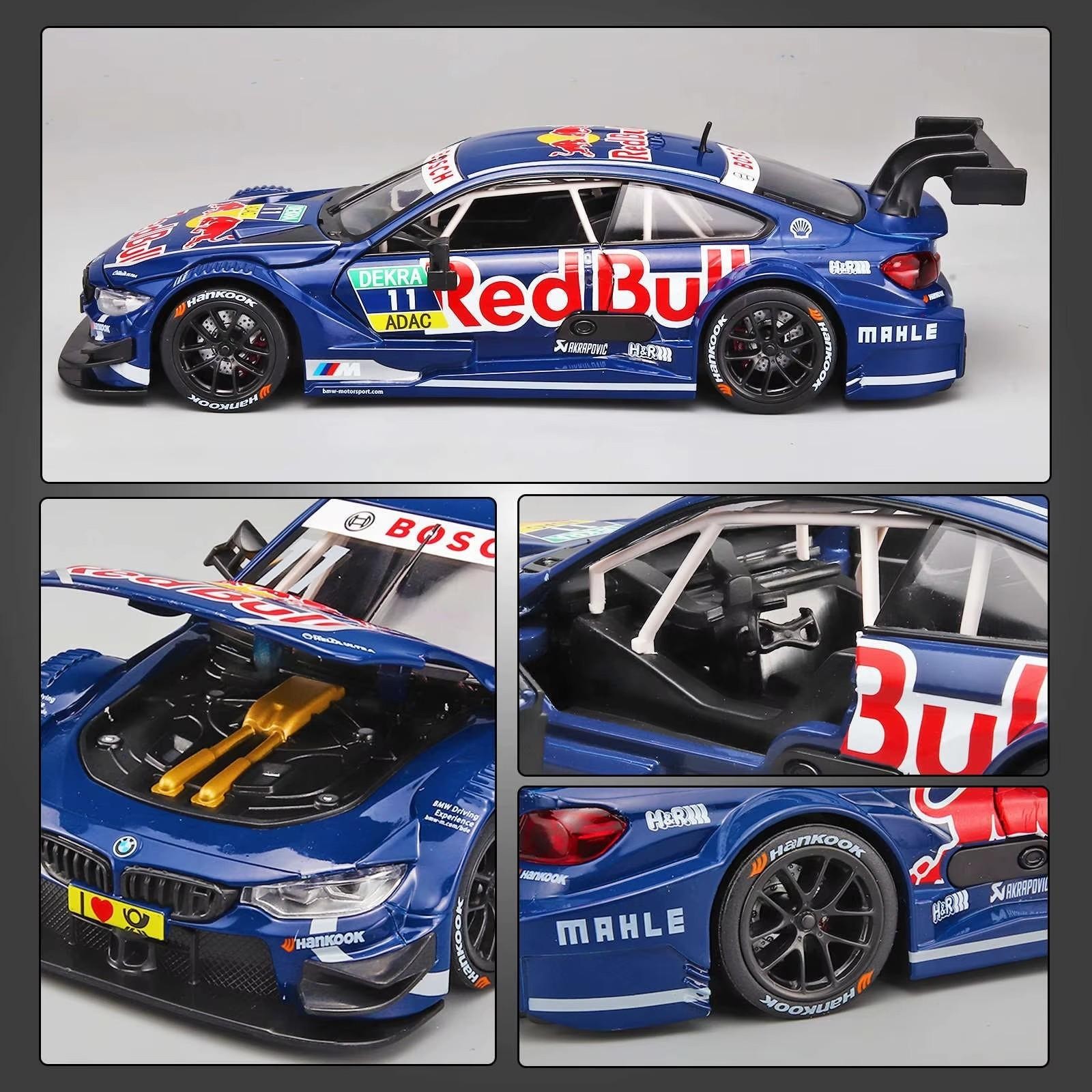 1:24 BMW M4 GT3 Red Bull Sports Car Diecast Metal Model Collectable Toy Gift NEW