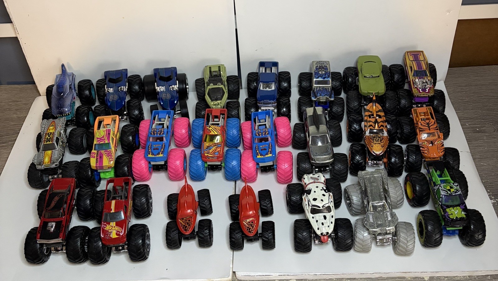 Lot of 24 Hot Wheels Monster Trucks 1:64 Scale Diecast Mixed Variety Collection