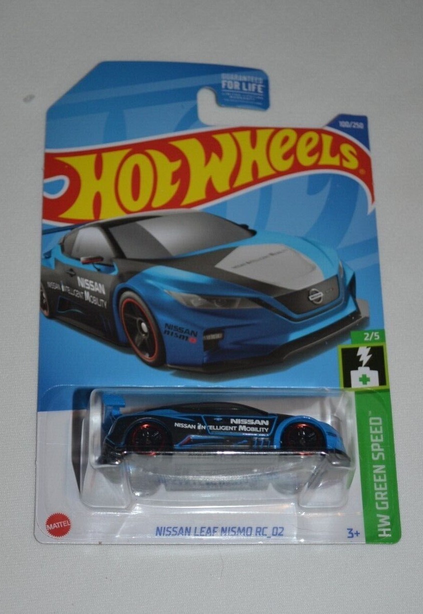 HOT WHEELS 2022 HW GREEN SPEED 2/5 – NISSAN LEAF NISMO RC_02 BLUE AND BLACK