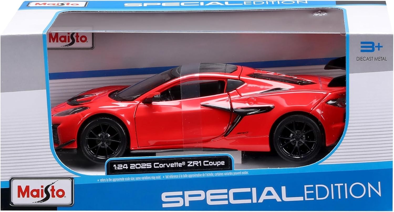 Maisto 1:24 Scale 2025 Chevrolet Corvette C8 ZR1 Diecast Model Car RED 32927