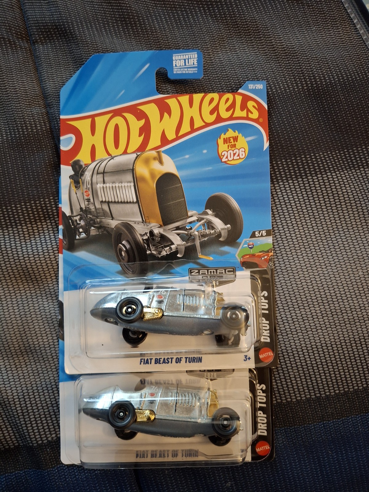 2026 Hot Wheels Fiat Beast of Turin ZAMAC Store Exclusive Drop Tops Lot of 2 pcs