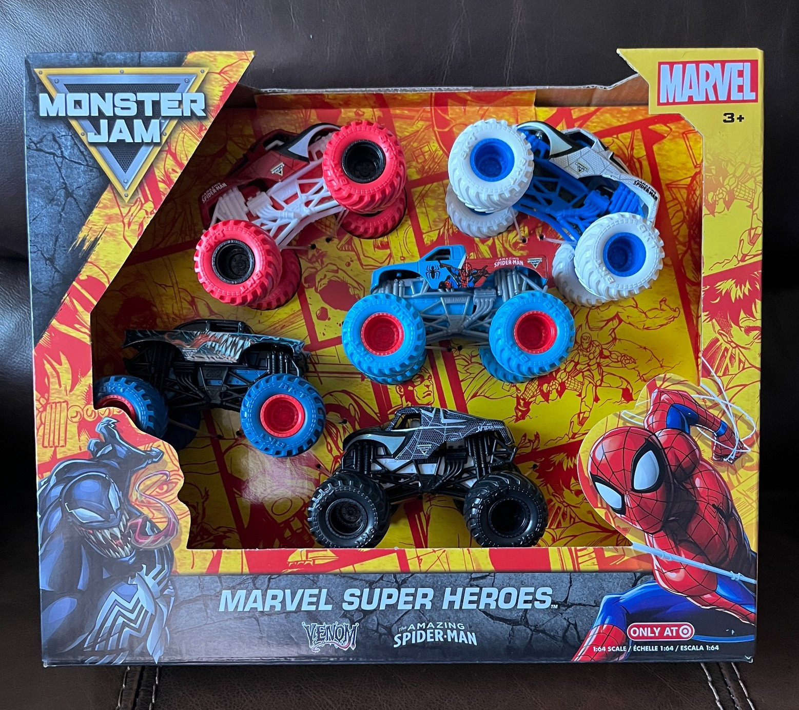 2026 Monster Jam MARVEL SUPER HEROES 5-Pack 1:64 Spider-Man Target Exclusive NEW