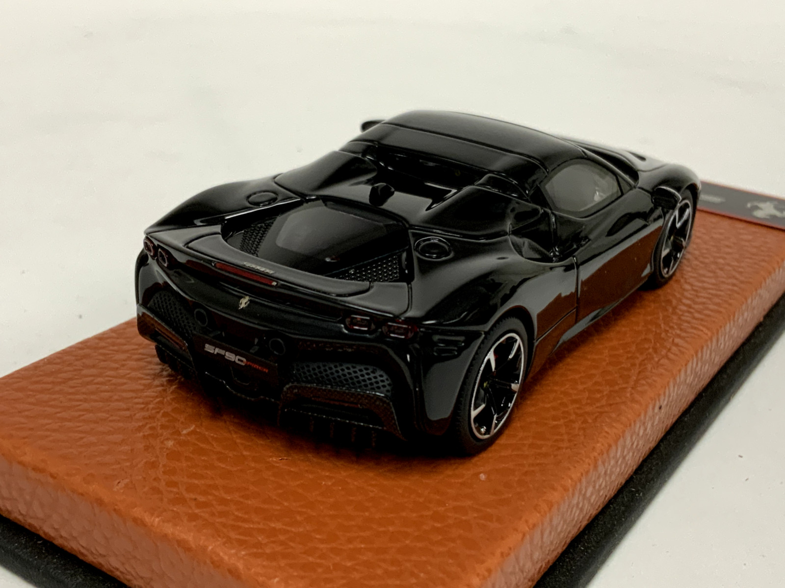 1/43 BBR Ferrari SF90 Spider Closed top Black Tan Leather Base BBRC249E. 36 pcs