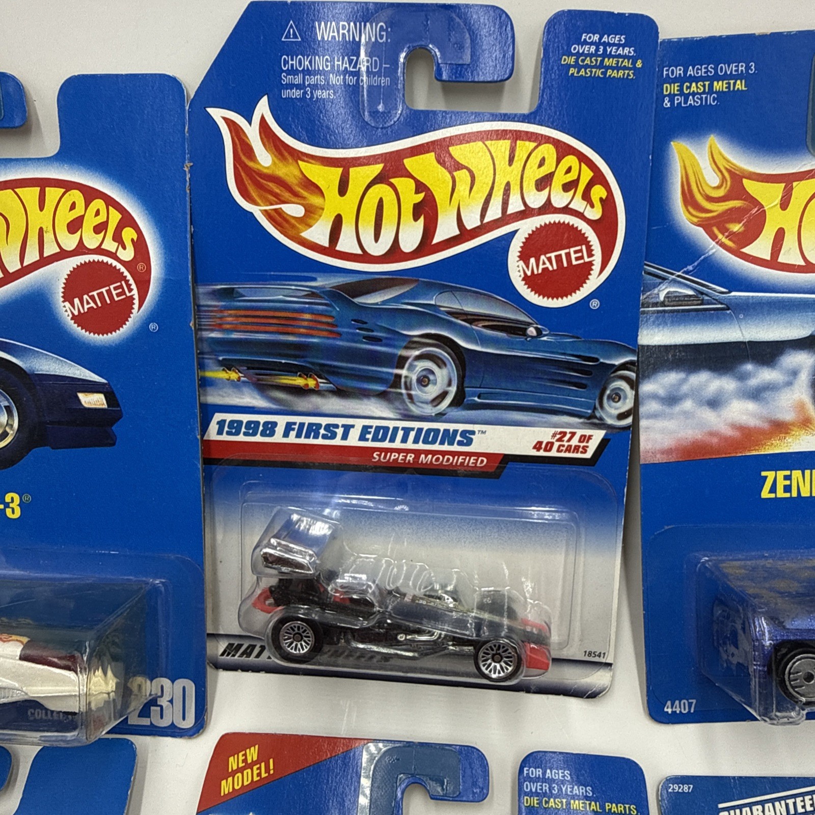 Hot Wheels 1990s New in box lot 6 Cars Mattel