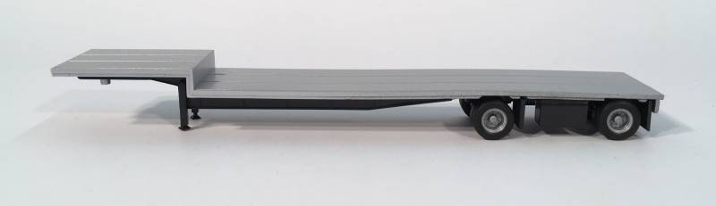 2 AXLE DROPDECK FLATBED TRAILER PROMOTEX 1/87 Truck HO Scale 5331