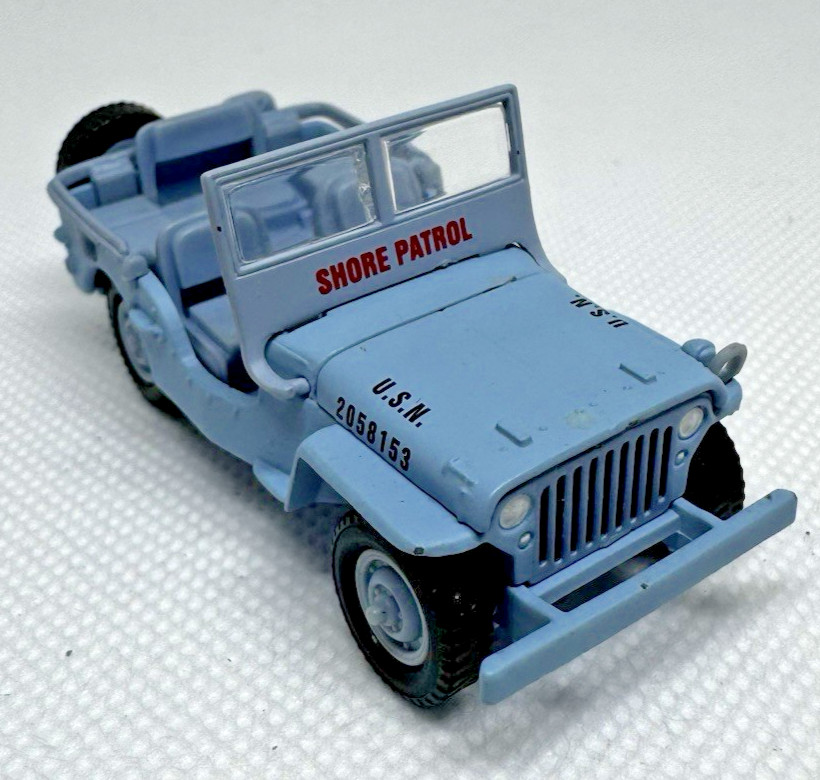 Johnny Lightning 1/64 Willys US Navy Shore Patrol Jeep LIGHT BLUE Pearl Harbor