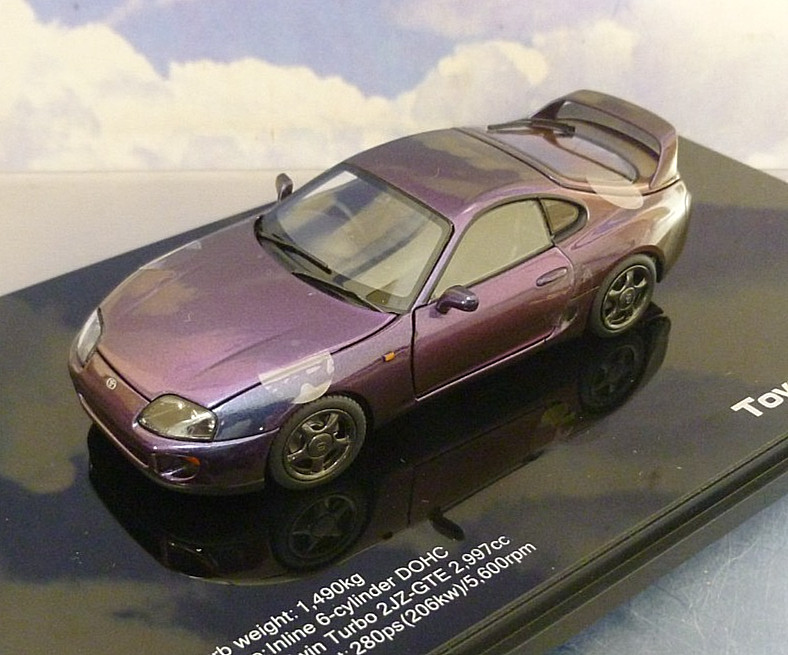 LCD DIECAST 1/43 1993 TOYOTA SUPRA MKIV MK4 (A80) RHD CHAMELEON PURPLE METALLIC