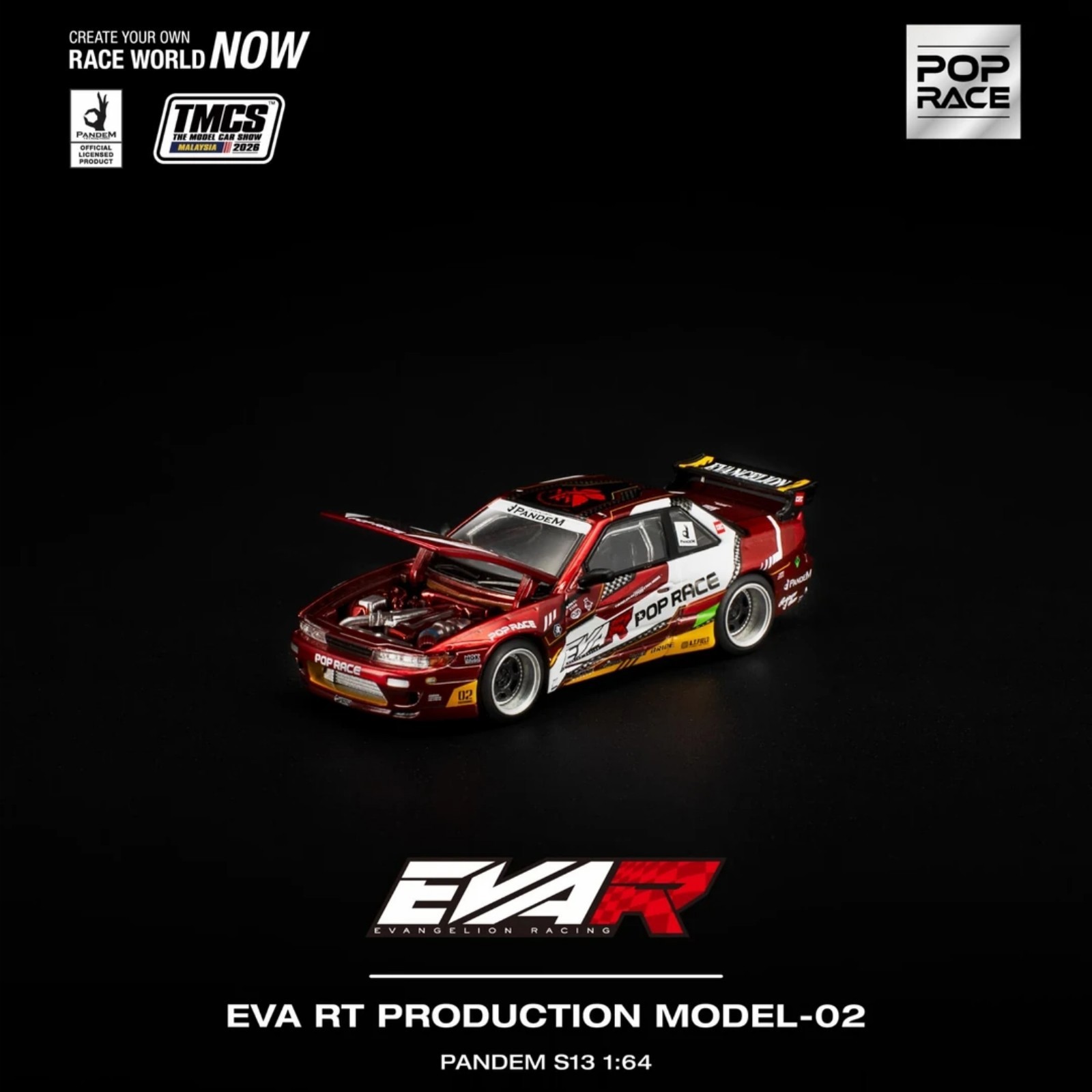 Pop Race 1:64 Pandem S13 EVA Racing Model 02 TMCS 2026 Exclusive Car