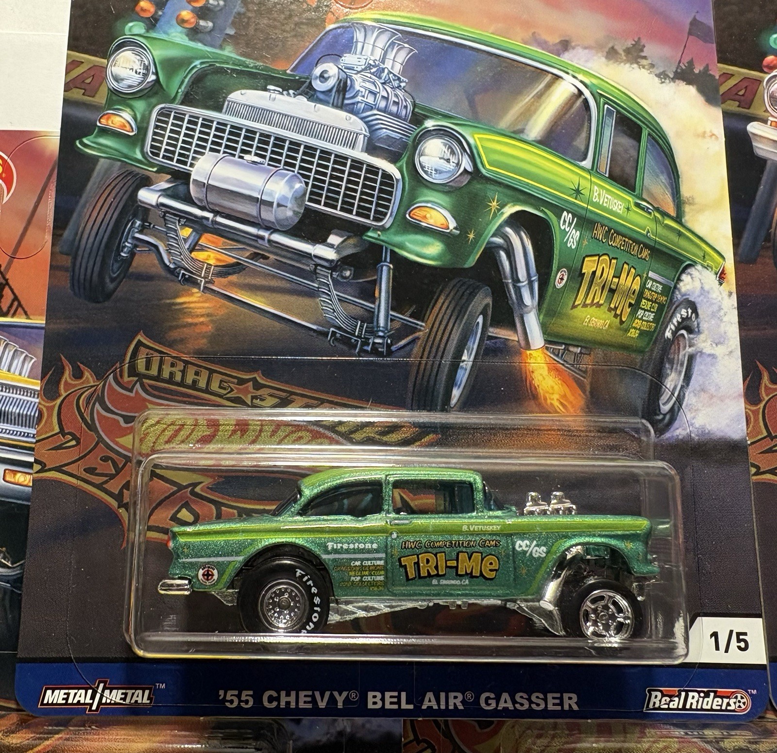 2018 Hot Wheels Premium 50th Car Culture Drag Strip Demons Gasser 5 Car Set
