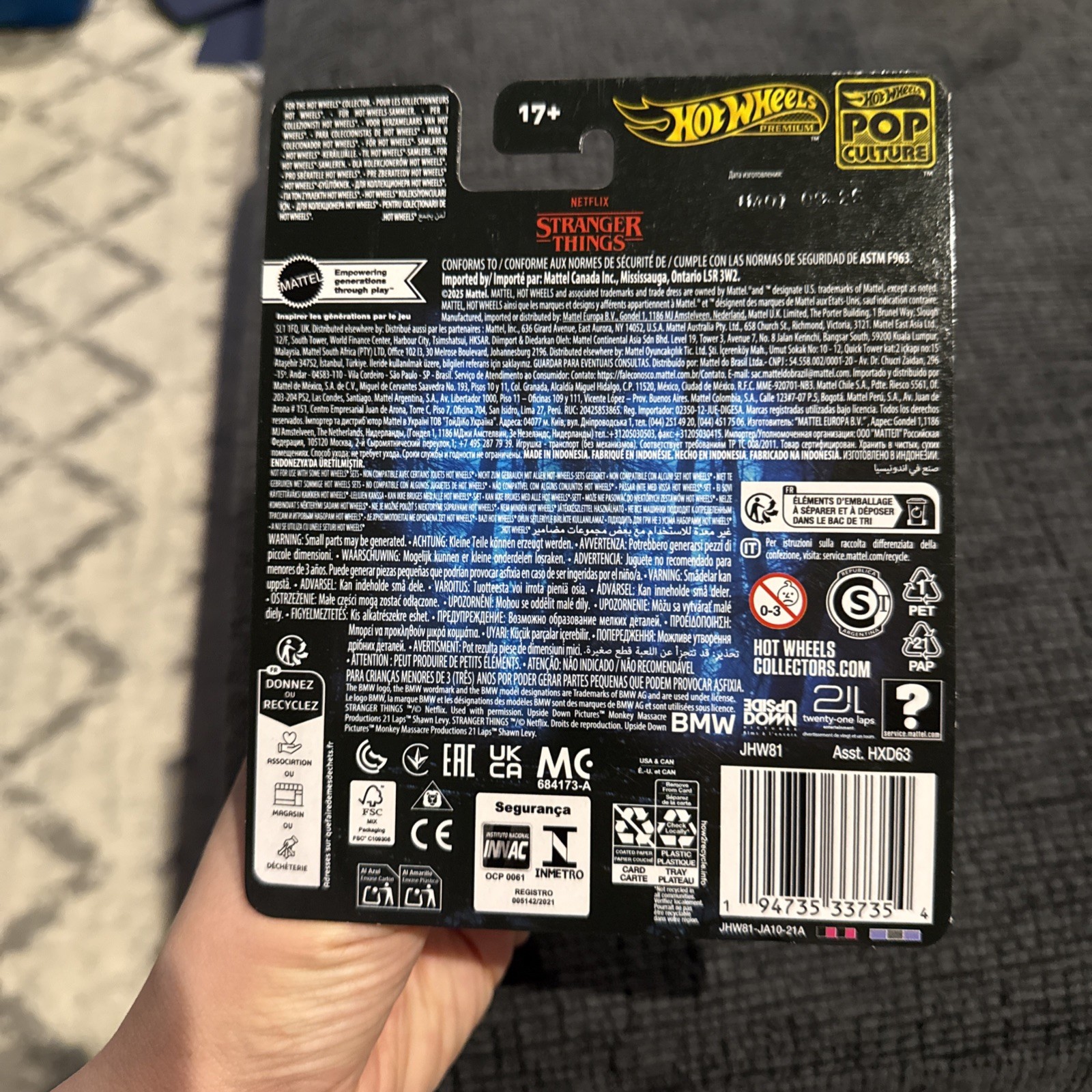 In Hand Hot Wheels Premium 2025 Pop Culture Stranger Things 1983 BMW 733i JHW81