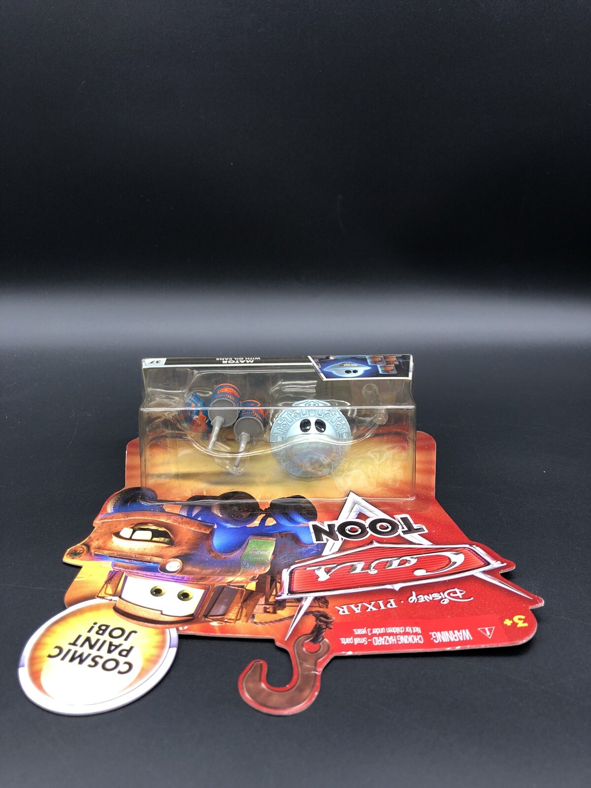 Disney Pixar Cars Mator With Oil Cans And Stand UFO UFM Mater Tales Toons 1:55