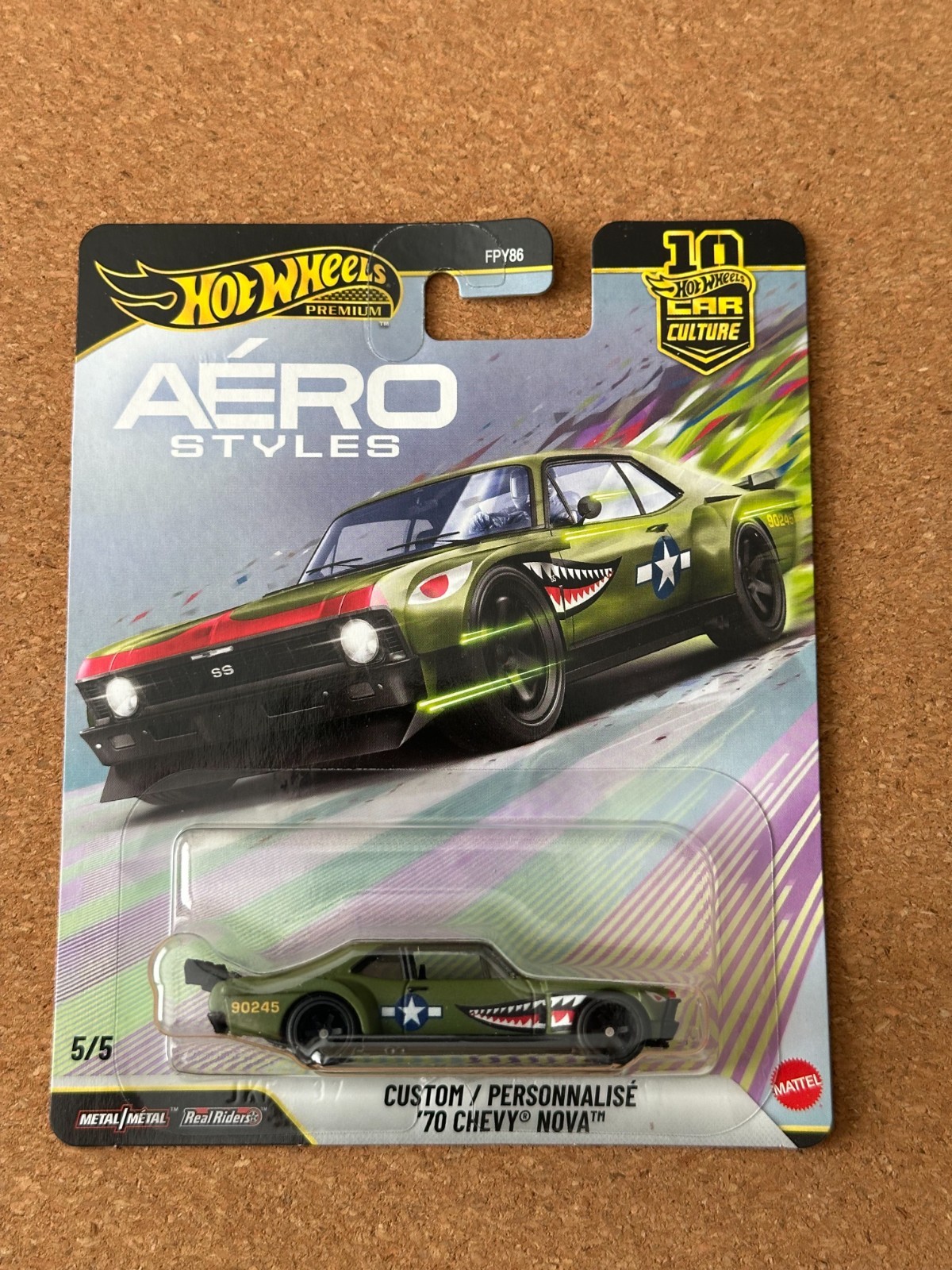 Hot Wheels Premium Car Culture Aero Styles Custom ’70 Chevy Nova – Fast Shipping