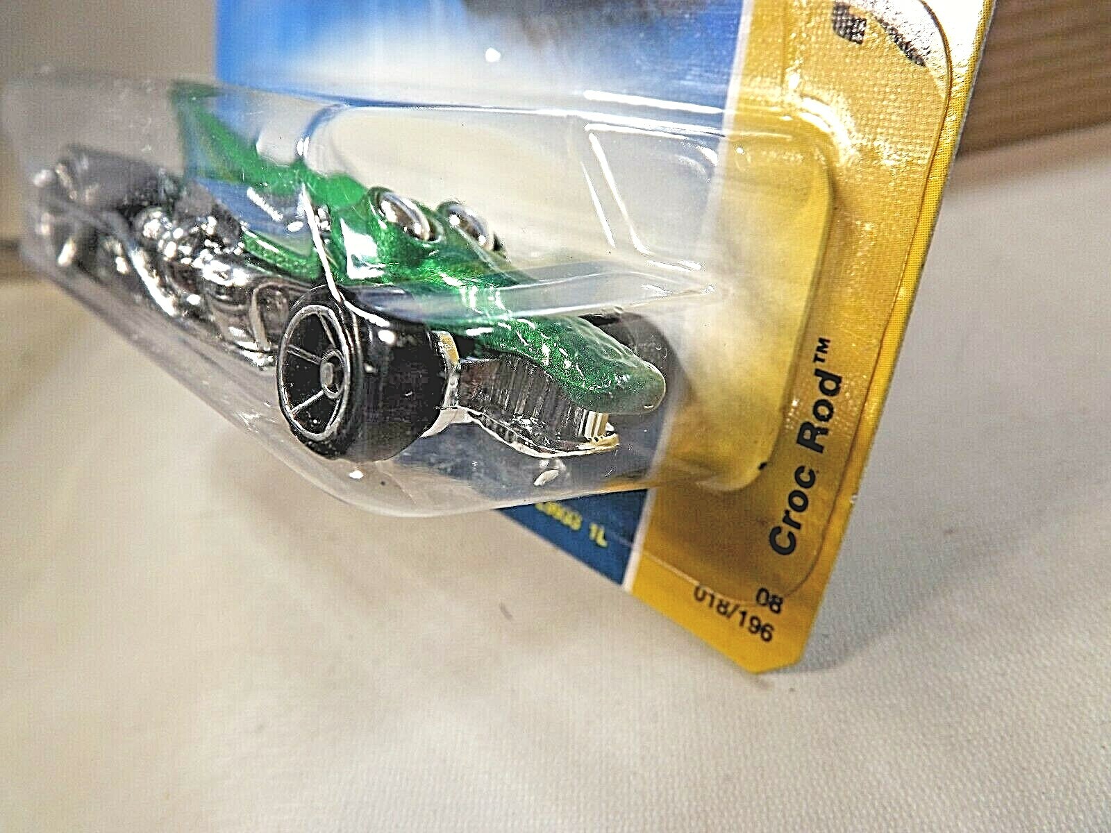 2008 Hot Wheels #18 New Models 18/40 CROC ROD Green-Chrome w/Chrome OH5 Spokes