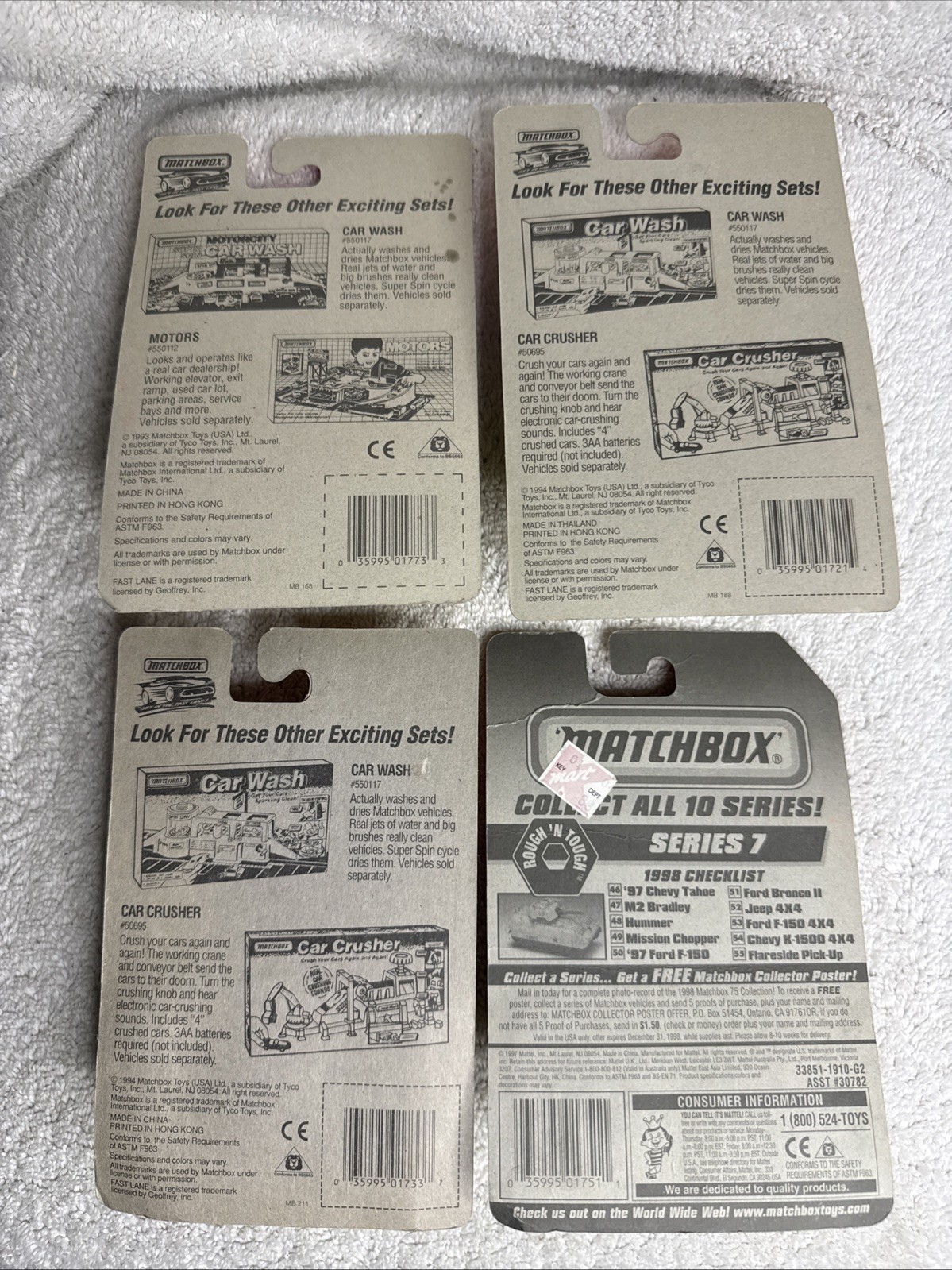 Matchbox Cars Truck Lot Bronco Jeep CJ F-150 Pickup, GMC Wrecker, Utility NEW