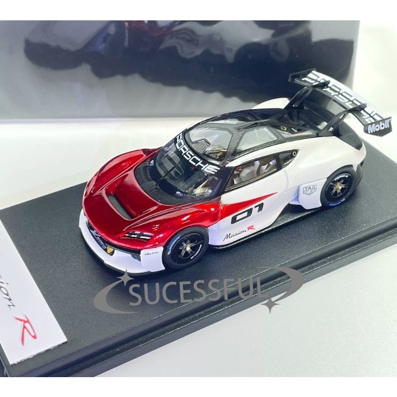 Red #1 Porsche Mission R Karium 1/64 Diecast Metal Collector Display