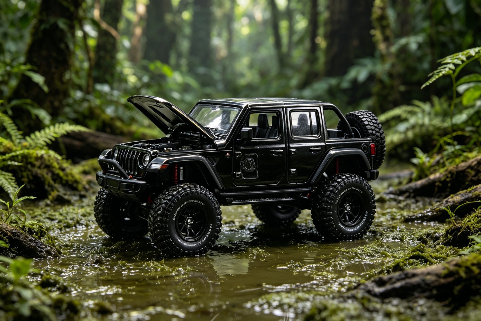 GCD Wrangler 4×4 Offroad Diorama Car Roof Tent Suspensions Toy Box IN STOCK 1/64