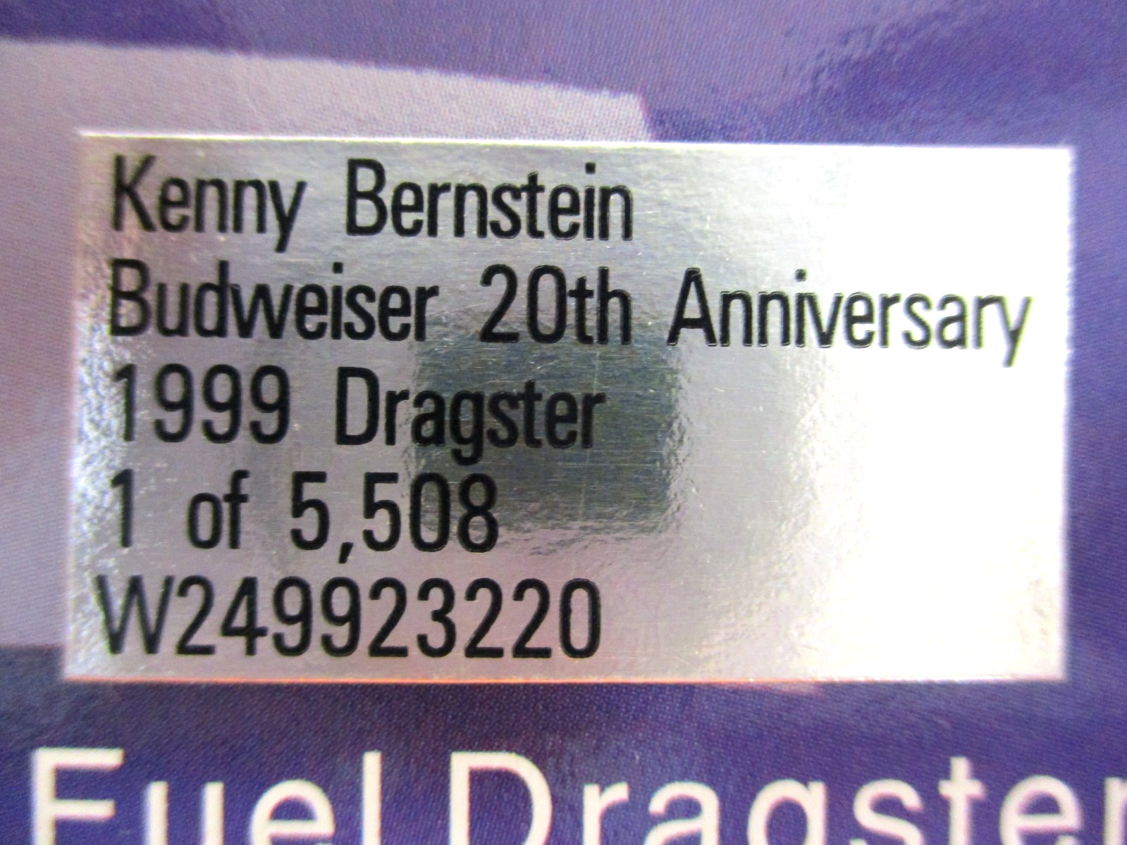 ACTION KENNY BERNSTEIN BUDWEISER KING 20TH ANNIVERSARY TOP FUEL DRAGSTER 1/24