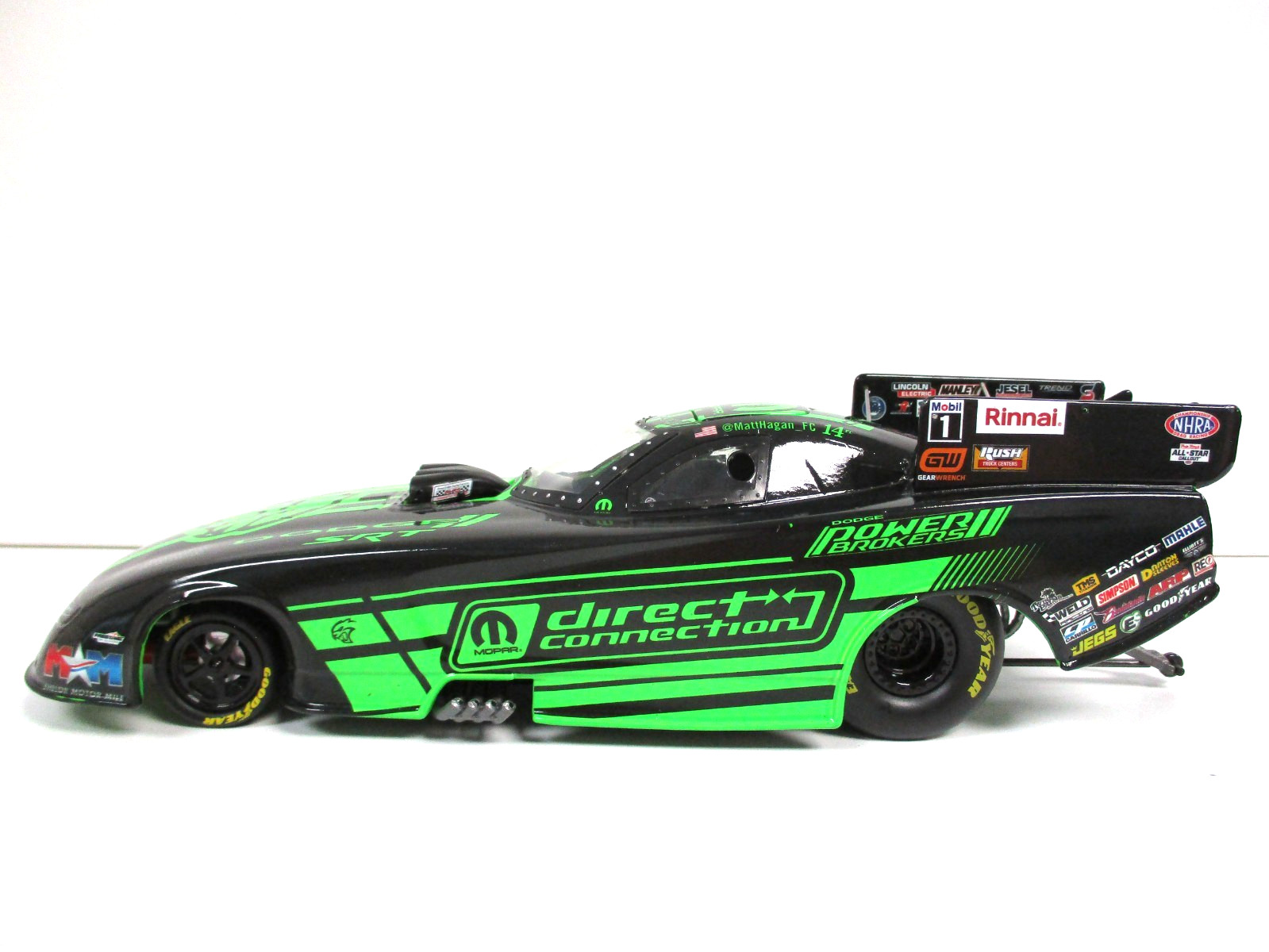 RC2 AUTO WORLD MATT HAGAN – MOPAR SRT 2023 DODGE CHARGER NHRA FUNNY CAR – 1/24