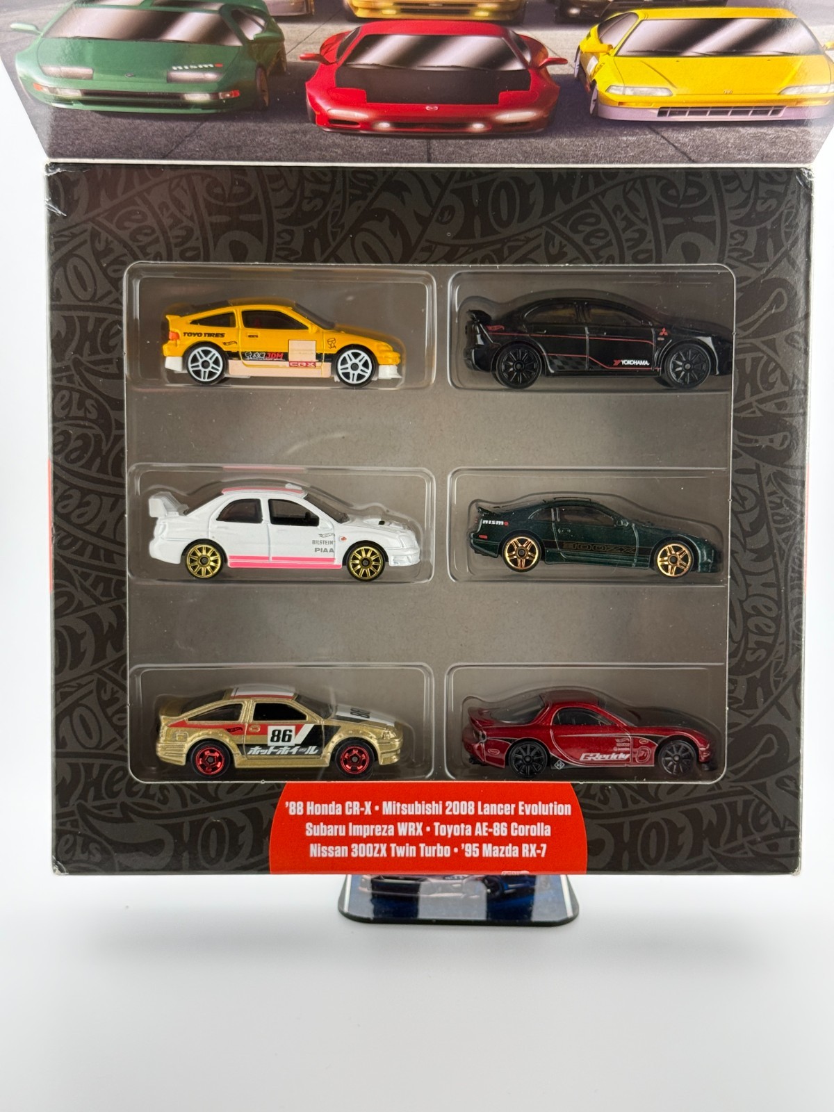 Hot Wheels 2022 JDM 6 Pack Honda Nissan Toyota Mazda Misubishi Subaru