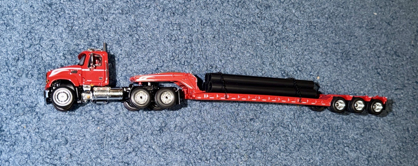 2008 First Gear 1/64 Die Cast Mack Granite With Tri-Axle Lowboy Trailer #30-0171