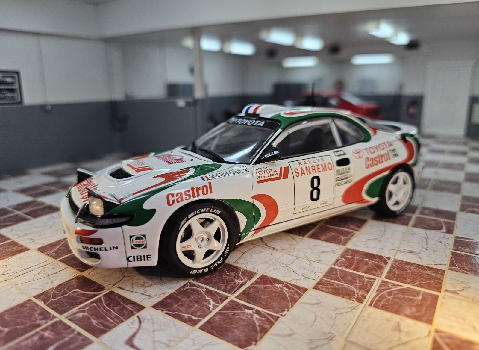 SPB 1/24 SCALE 1994 TOYOTA CELICA TURBO ST 185 AURIOL SANREMO DIECAST MODEL CAR