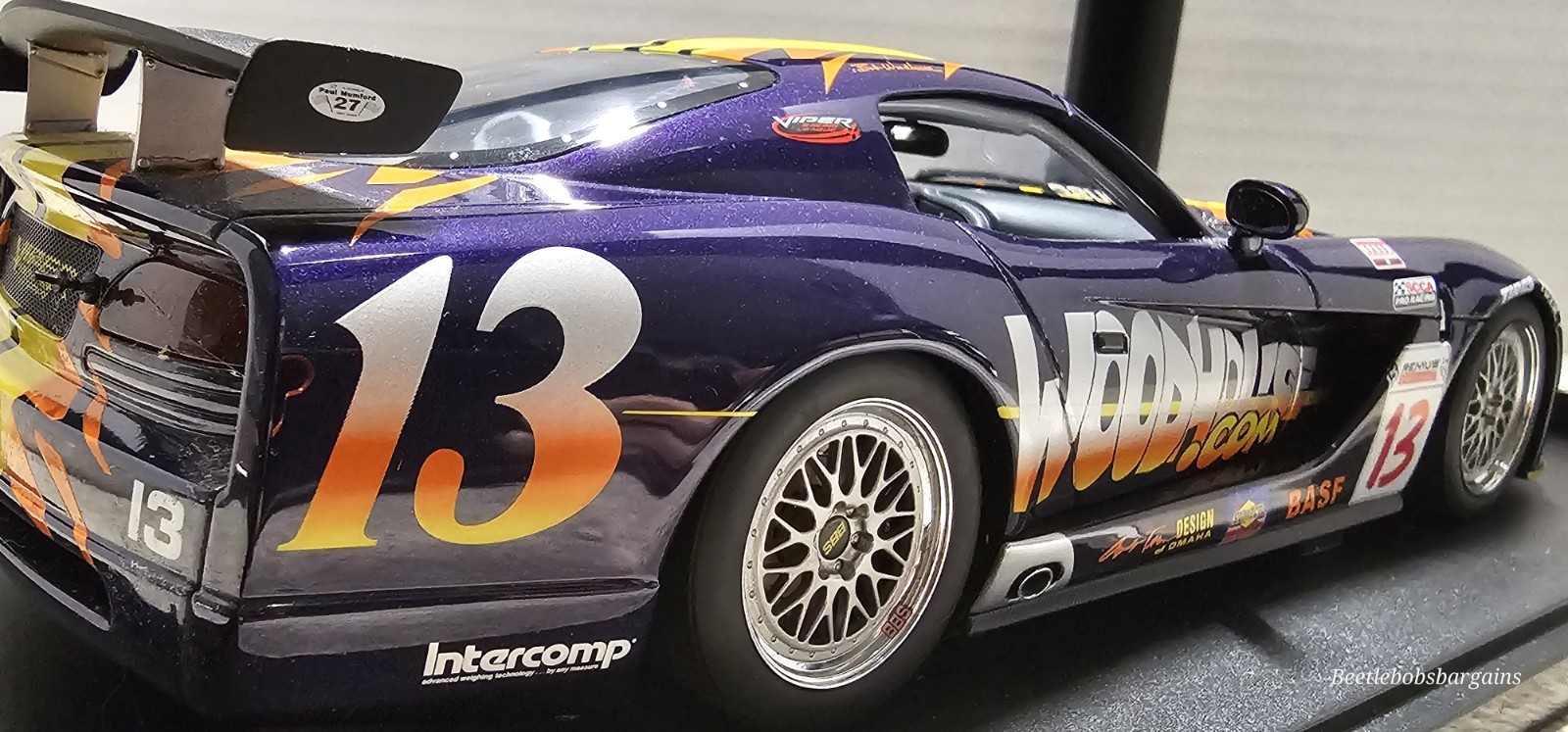 AutoArt Bob Woodhouse 1:18 Dodge Viper Comp Coupe #715/6000 With COA