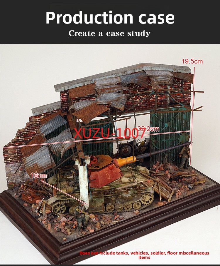 1:35 Dioramas Building Model Kits,Architecture Ruins House Scene Layout DIY
