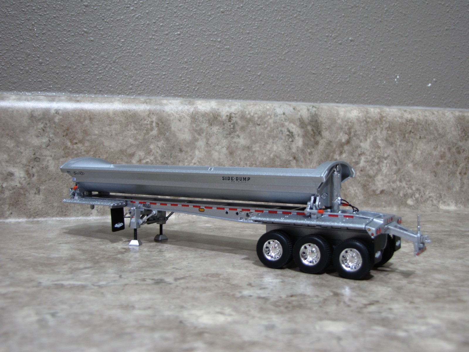 DCP 1/64 Silver SmithCo Side Dump Trailer Farm Toy