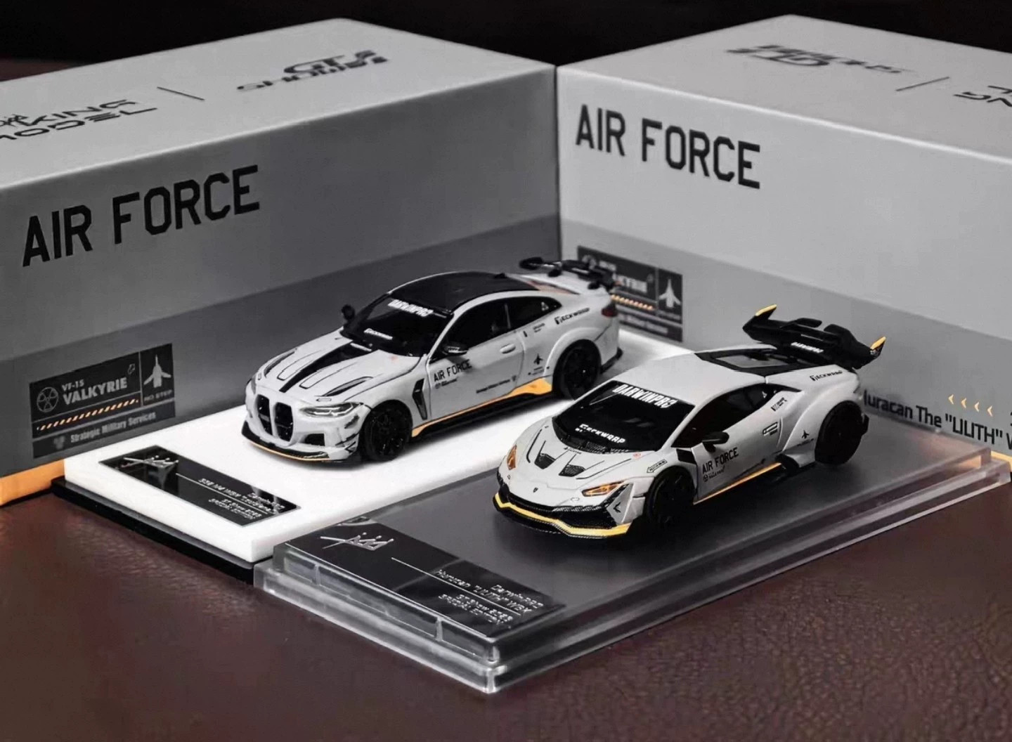 King Model 1/64 Huracan Lilith WBK Air Force TeckWrap Resin Car GT Show 2026