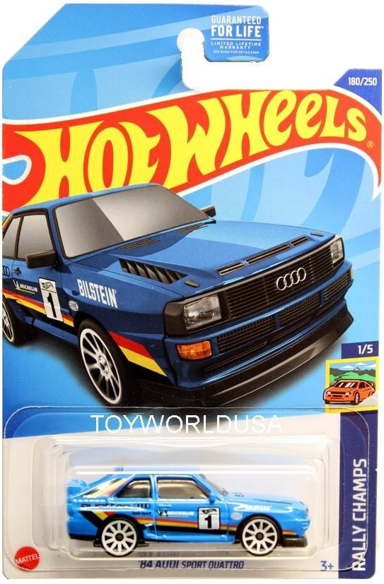 2022 Hot Wheels #180 Rally Champs ’84 Audi Sport Quattro blue