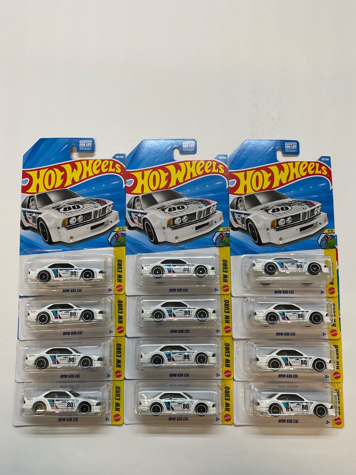 2026 HOT WHEELS HW EURO BMW 635 CSi #7/10 COLLECTOR NO. 152/250 LOT OF 12