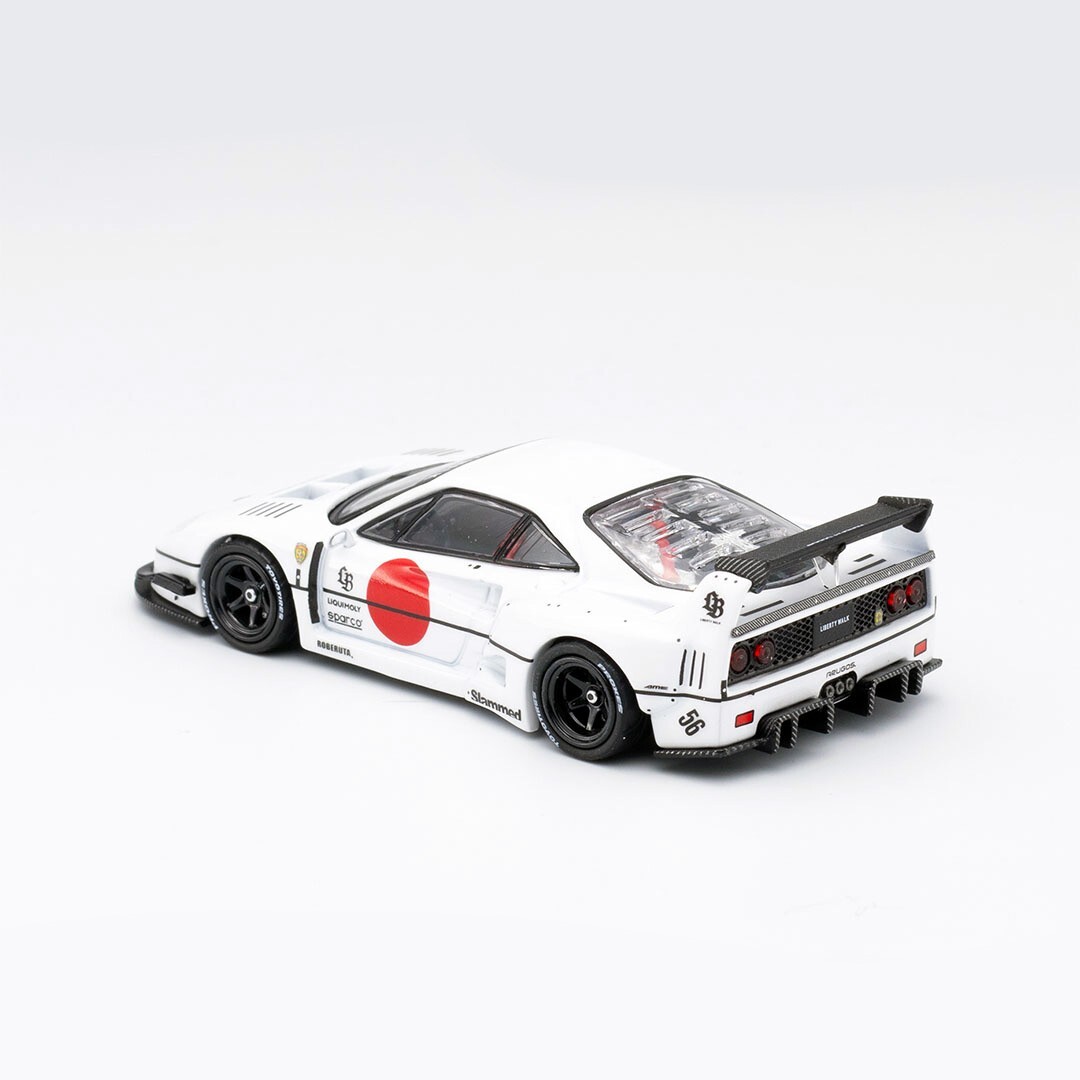 INNO64 1:64 LBWK LIBERTY WALK FERRARI F40 WHITE TOKYO AUTO SALON 2023