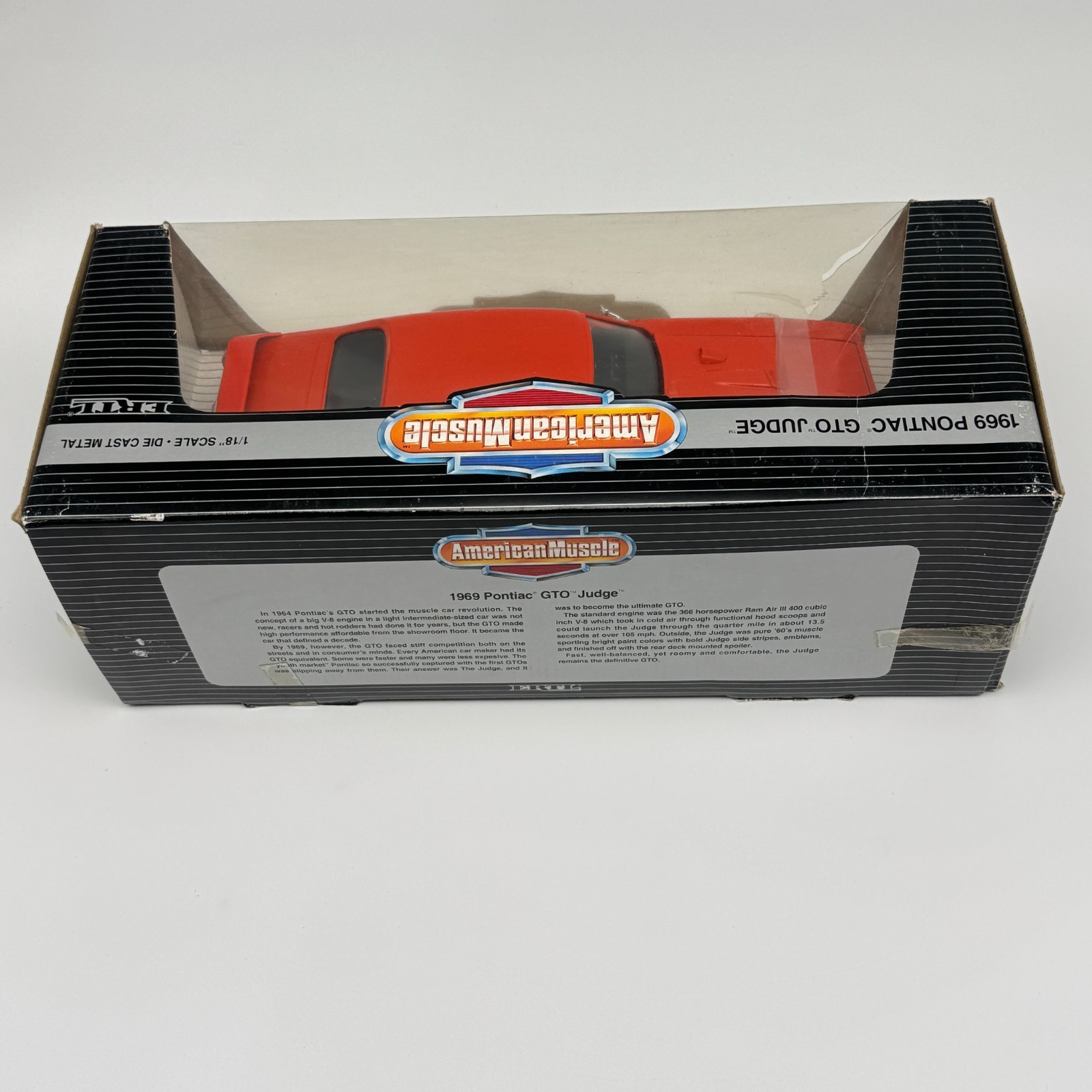 Ertl American Muscle 1969 Pontiac GTO Judge Carousel Red 1:18 Scale Diecast NIB