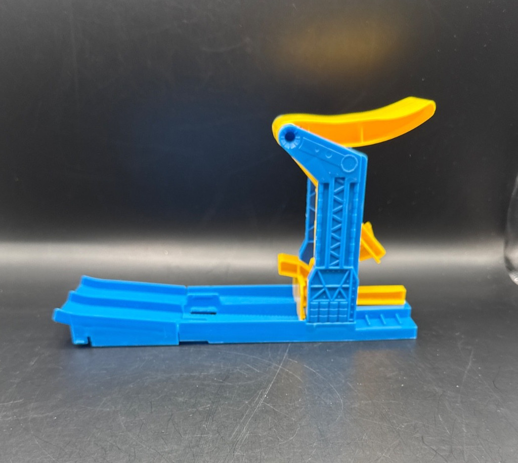 Hot Wheels Monster Trucks Blast Station Blue and Yellow Launcher Only Pre-owned
